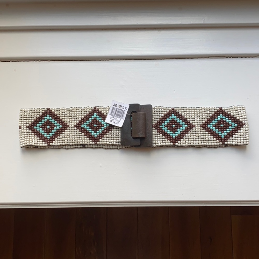 Women’s beaded elastic belt